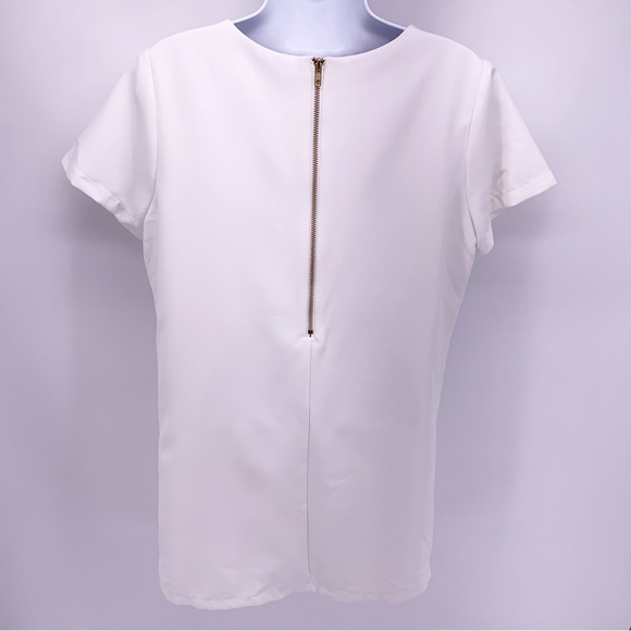 NEW Lulu’s White Short Sleeve Mini Dress Size Small - Picture 5 of 10